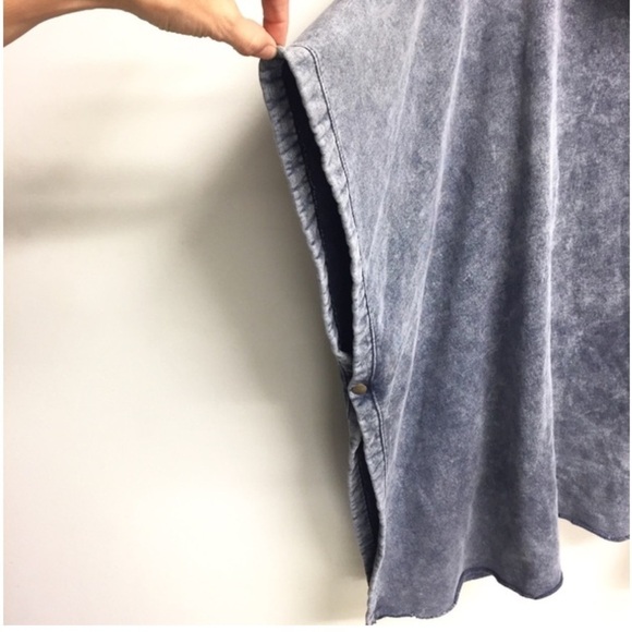 NEW RARE Aritzia Wilfred Oversized XS Berenson Poncho/Cape In Washed Blue - Picture 4 of 15